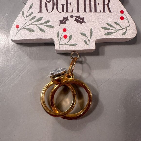 Christmas Shoppe Ornament Tree First Together Bride Groom Wedding Holiday - Picture 2 of 10